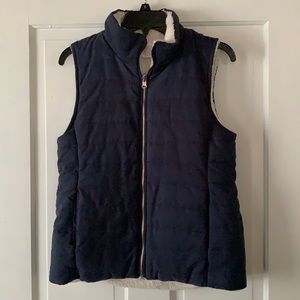 Navy w/ Ivory Sherpa Lined Reversible Vest